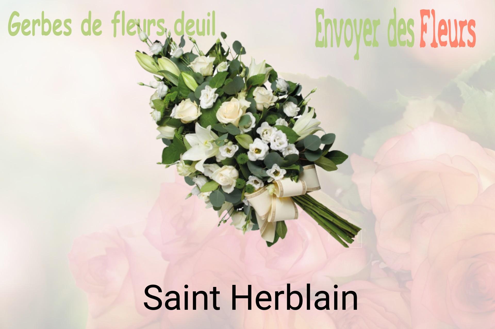 Gerbe de fleurs de deuil livrée à Saint-Herblain